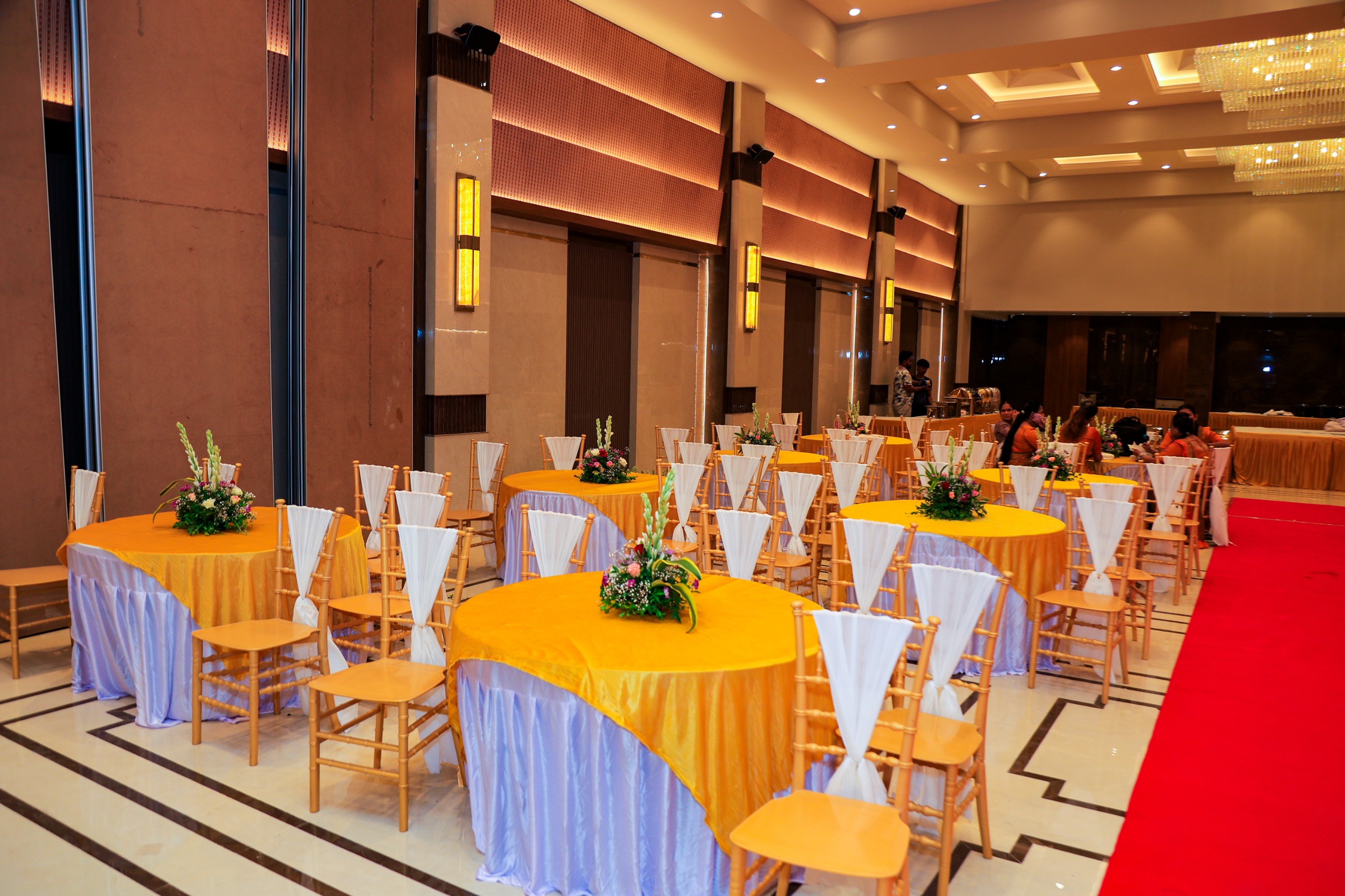 Banquet hall interior at Golden Banquet Vasai
